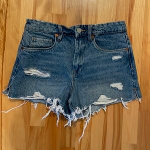 Distressed Denim Shorts
